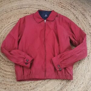 Mens  Vintage Pebble Beach Red Sporty Lightweight Golf Windbreaker. Size Large